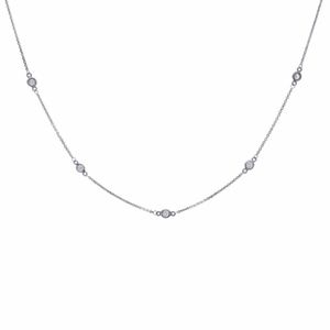 0.50 Carat Round Diamonds by the Yard Necklace 14K